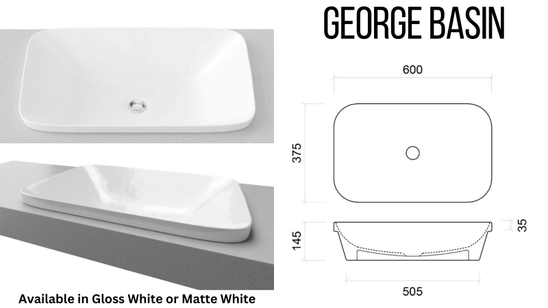 Ainsworth Wall Hung Vanity 1200mm Centre Bowl with Above Counter Basin