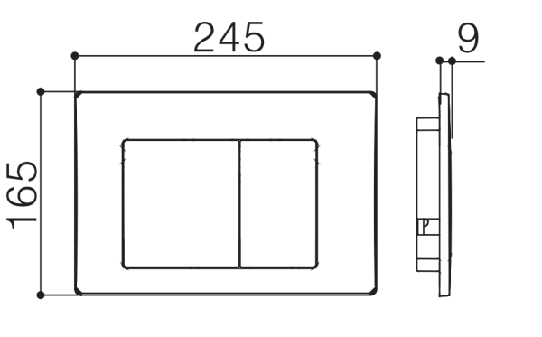 R&T In Wall Package - Rimini Rimless Pan, Inwall Cistern and Giro Square Button