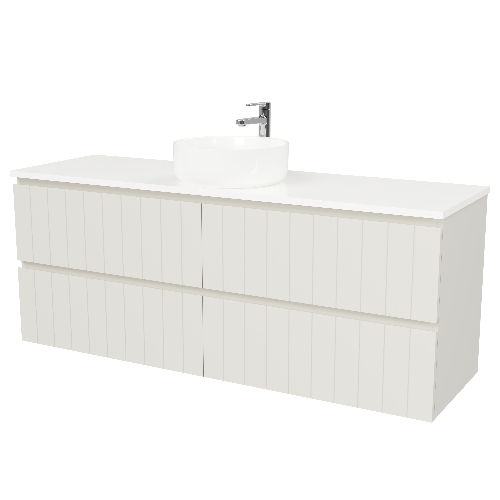 Timberline Henley 1500mm Wall Hung Vanity with Single Ceramic Basin