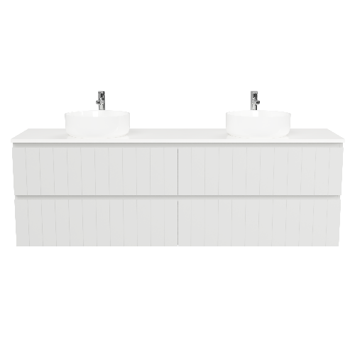 Timberline Henley 1800mm Wall Hung Vanity with Double Ceramic Basin