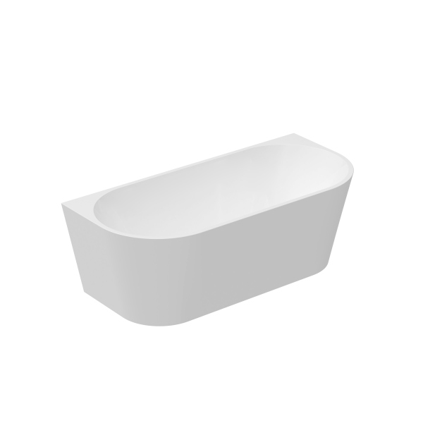 Halo 1700mm Freestanding Back to Wall Bath - White Gloss