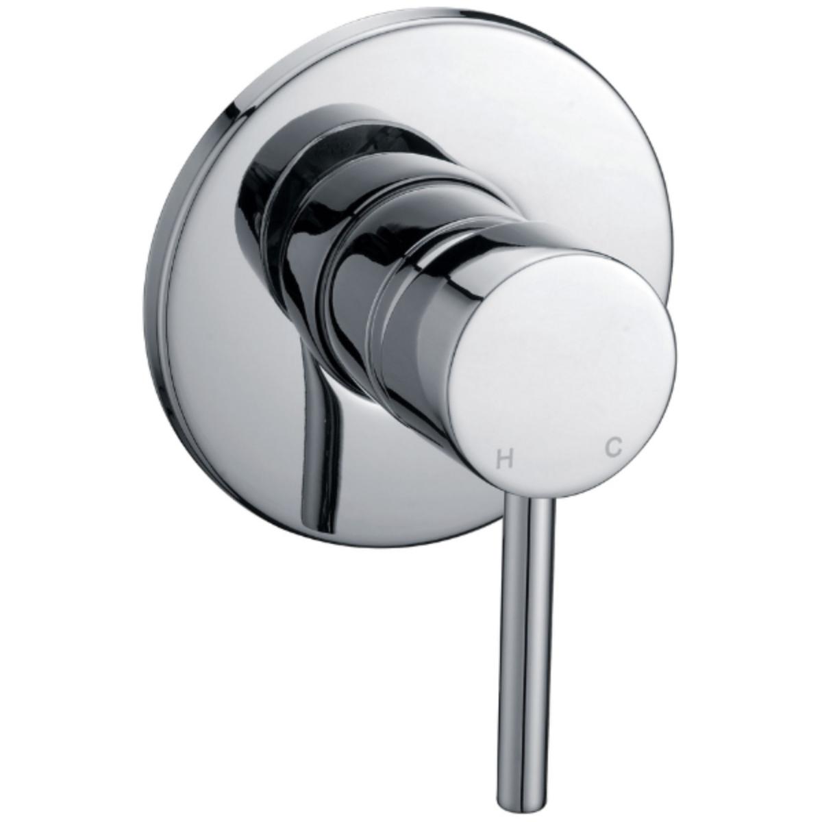 Huss Round Pin Lever Shower/Bath Mixer, Chrome