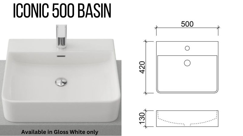 Bargo Wall hung 750mm Vanity Centre Above Counter Basin SilkSurface Top