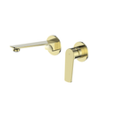 Greens Novi Lead Free Wall Basin Mixer Set - Brushed Brass