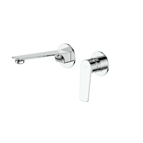 Greens Novi Lead Free Wall Basin Mixer Set - Chrome