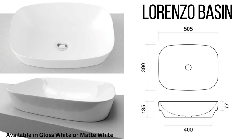 Ainsworth Wall Hung Vanity 1200mm Centre Bowl with Above Counter Basin