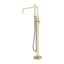 Zen SS316L Freestanding Bath Mixer With Outdoor Shower Hose Brushed Gold NR162203a01BG