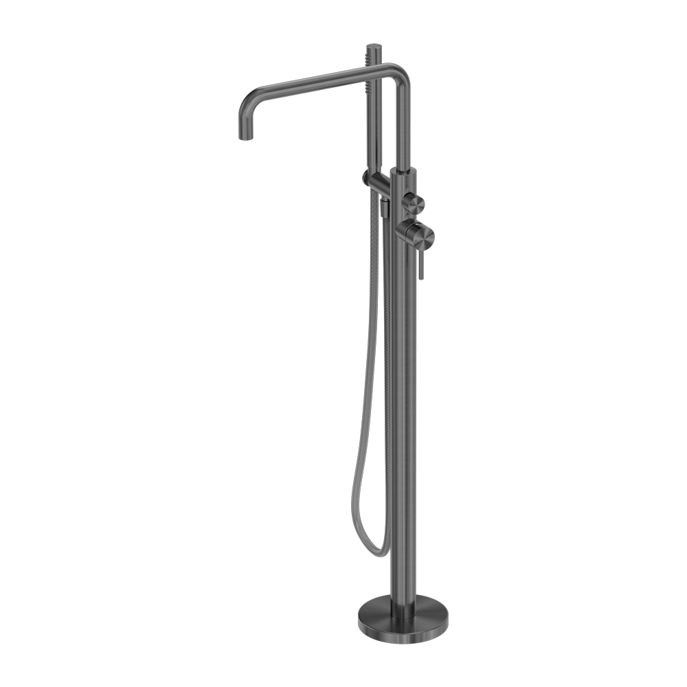 Zen SS316L Freestanding Bath Mixer With Outdoor Shower Hose Graphite NR162203a01GR