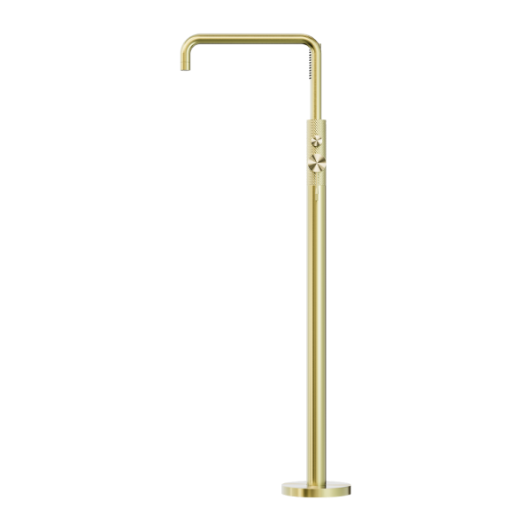 Nero Opal Freestanding Bath Mixer with Handshower - Brushed Gold / NR251903aBG