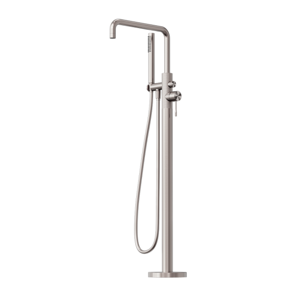 Nero Opal Freestanding Bath Mixer with Handshower - Brushed Nickel / NR251903aBN