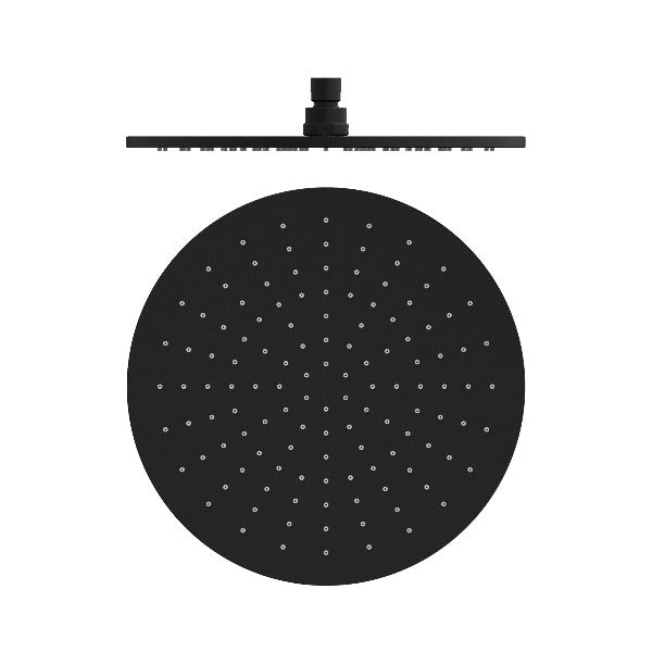 Nero 300mm Round Brass Shower Head Matte Black