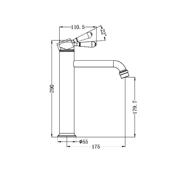 Nero York Tall Basin Mixer - Chrome (Handle Options)