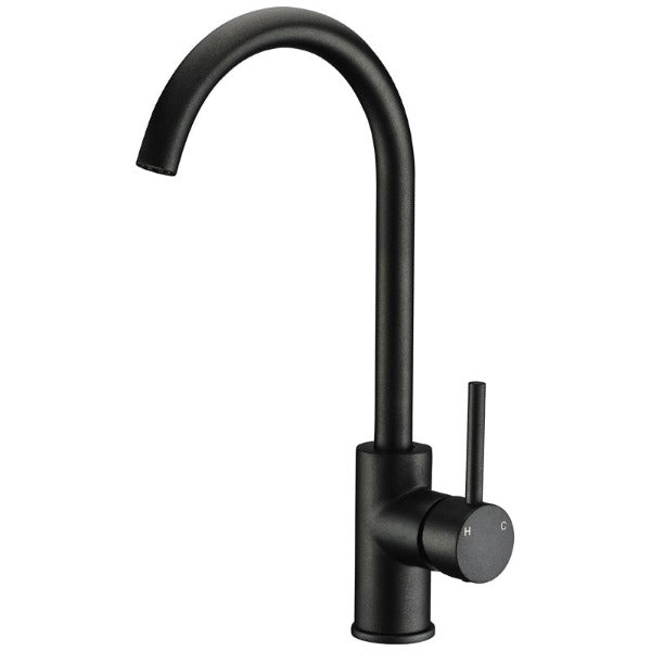 Huss Gooseneck Sink Mixer Matte Black Image