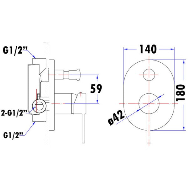 Huss Diverter Line Drawing