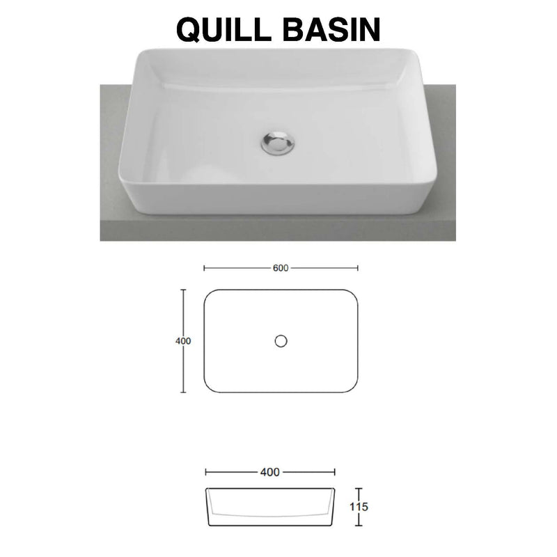 Ashton Vanity 1800mm Centre Above Counter Basin SilkSurface Top Floor standing