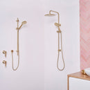 Greens Rocco Combination Twin Shower - Brushed Brass