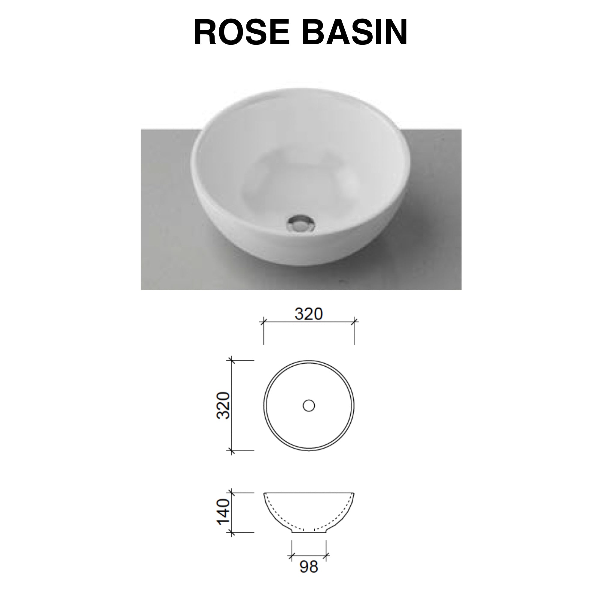 Bargo 1200mm Vanity Above Counter Centre Basin SilkSurface Top On Legs