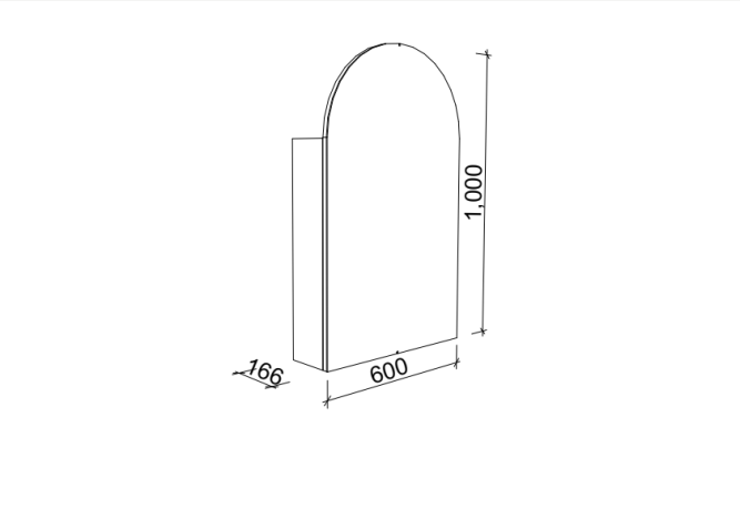 Timberline Church Shaving Cabinet, 400mm / 600mm