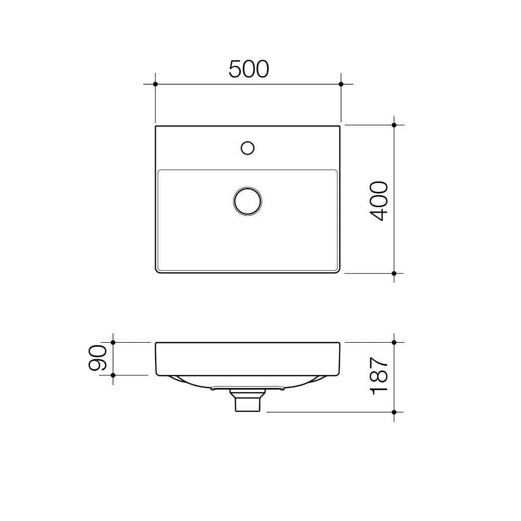 Caroma Urbane II Wall Basin - 1 taphole *ONE LEFT*