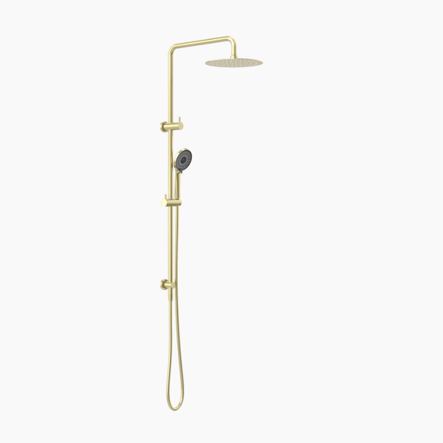 Round Project Combination Shower, 250mm Overhead & Handset, Brushed Gold