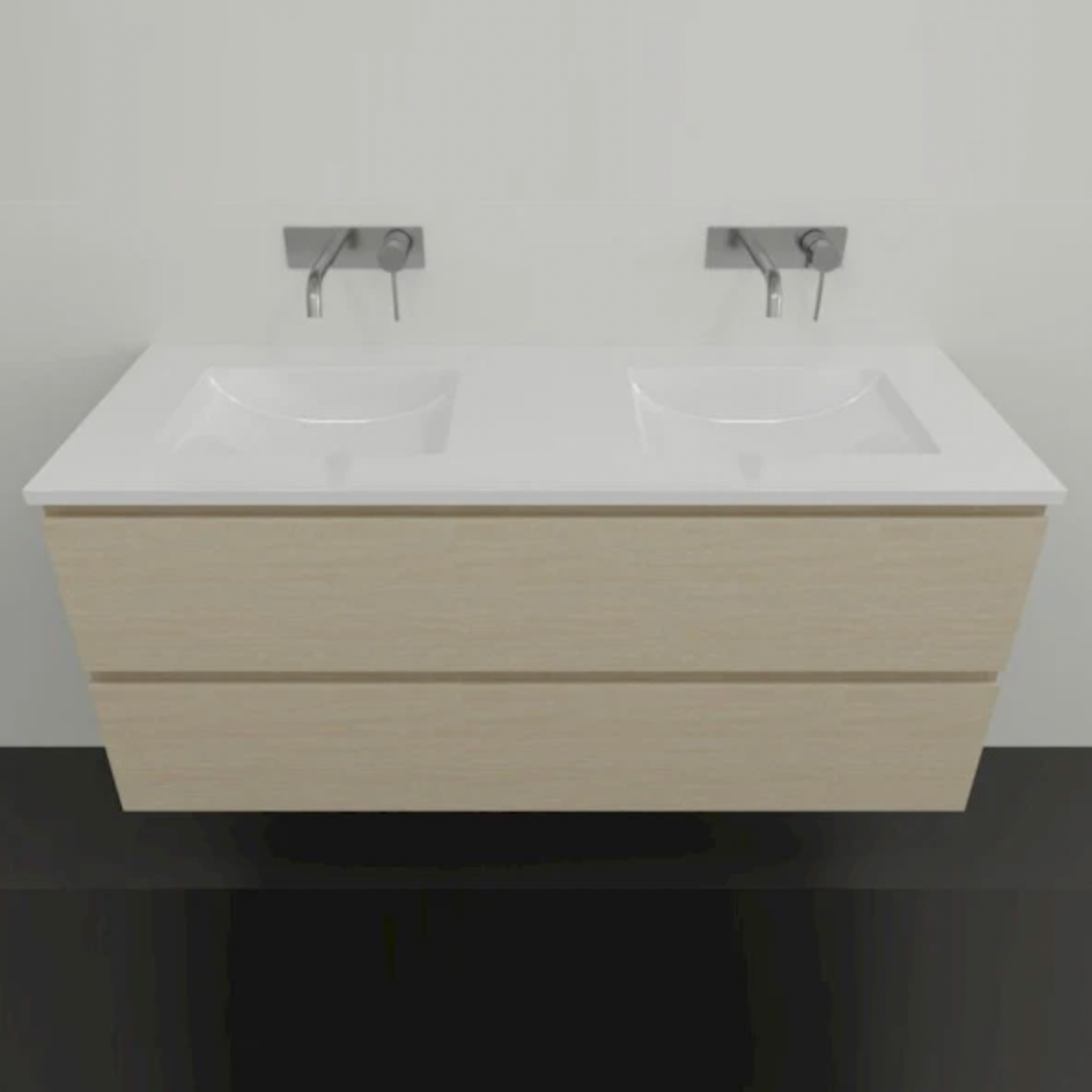 Manhattan All-Drawer 1200mm Wall Hung Vanity with Ceramic Top, Single or Double Bowl