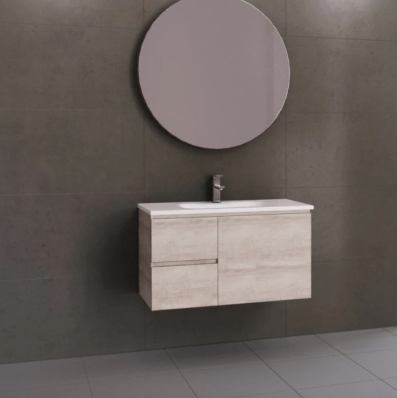 Manhattan 900mm Wall Hung Vanity with Moulded Top