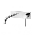 Phoenix Vivid Slimline Wall Basin Mixer Set 180mm Curved -Chrome