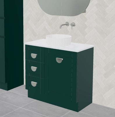 Timberline Victoria 900mm Floor Standing Vanity with Ceramic Basin