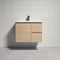 THEBE 750mm Wall Hung Vanity with Slim Ceramic Top, Soft Oak