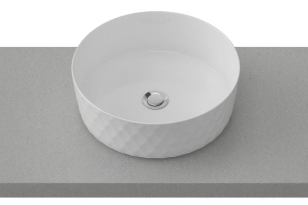 Timberline Diamond Above Counter Basin - White Gloss