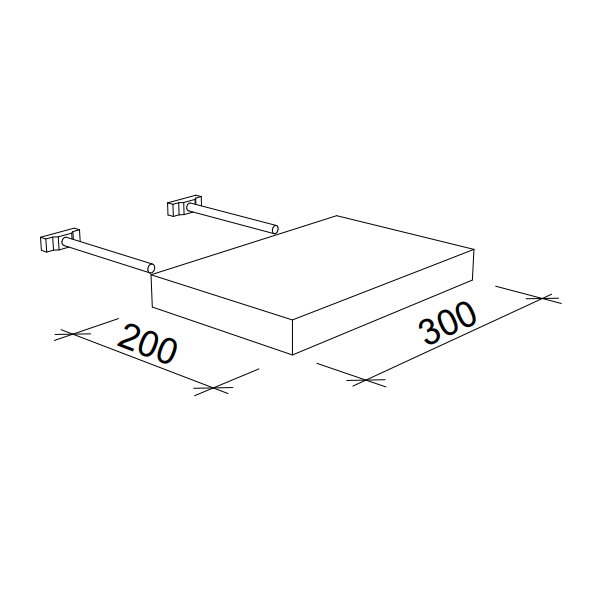 Timberline Splice Floating Shelves - 300mm