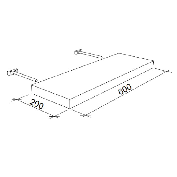 Timberline Splice Floating Shelves - 600mm