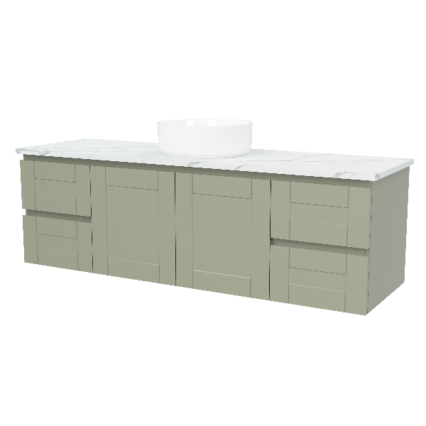 Timberline Victoria 1500mm Wall Hung Vanity, Single Bowl with Ceramic Basin