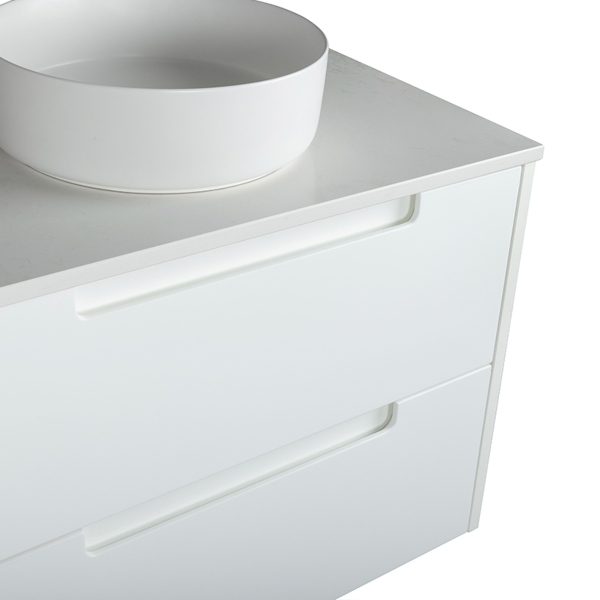 FABF Verona 1500mm Wall Hung Matte White Vanity, Add Top + Basin/s