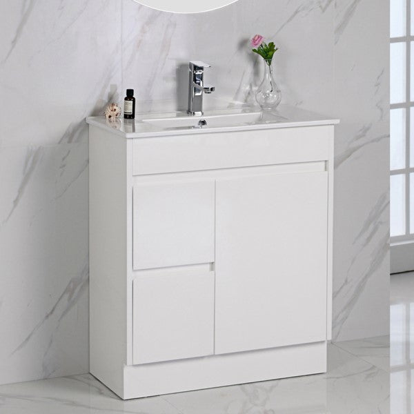 Aulic Maya Slim 750mm Vanity, White Gloss