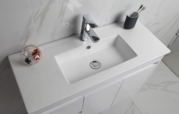 Aulic Maya Slim 750mm Vanity, White Gloss