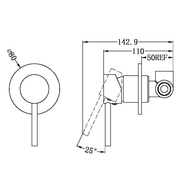 Dolce Shower Mixer - Brushed Nickel