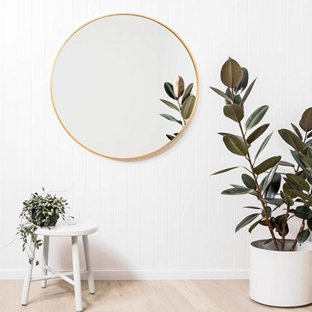 Homewares Bella Round Wall Mirror Brass 50CM