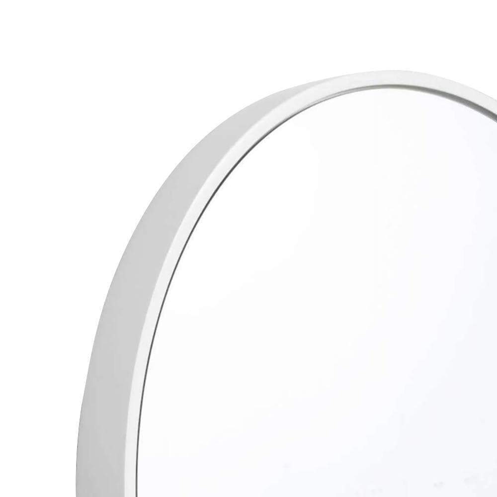 Homewares Bella Round Wall Mirror White Gloss 100CM