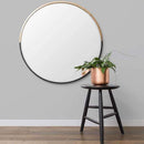 Mirrors Half Moon Brass Medium Wall Mirror 90CM