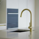 Greens Novi Lead Free Gooseneck Sink Mixer, Smart Aerator - Matte Black PVD