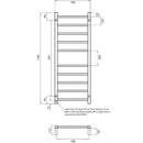 Radiant GMG-RTR430 Heated Ladder 430x1100, Gunmetal Grey