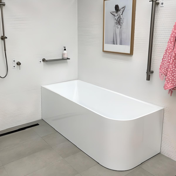 Symmetry 1500 LH Multi Fit Corner BTW Freestanding Bath White