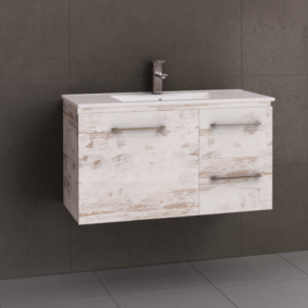 Manhattan 900mm Wall Hung Vanity with Moulded Top